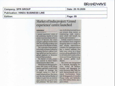 The Grand Launch(27th October 2020) of Market of India 'Experience Centre'